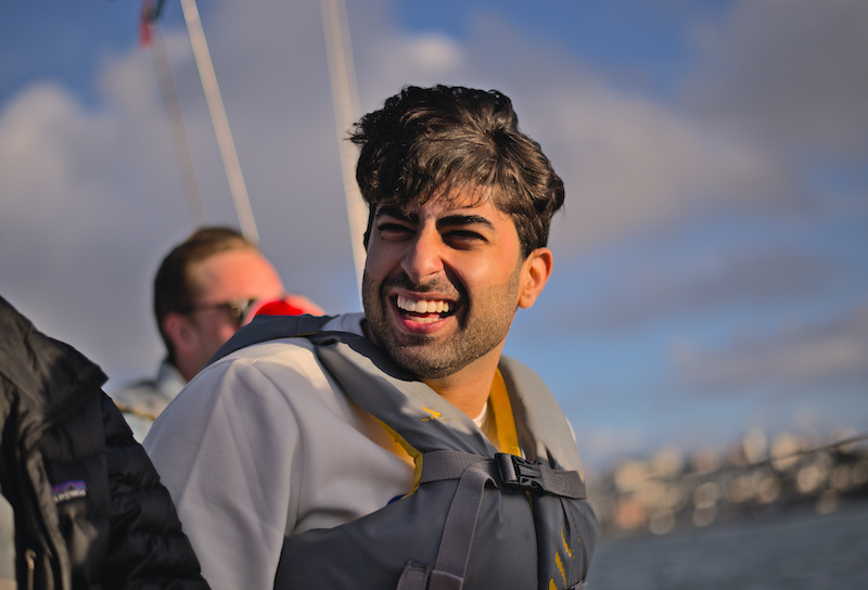 All Smiles on a Boat